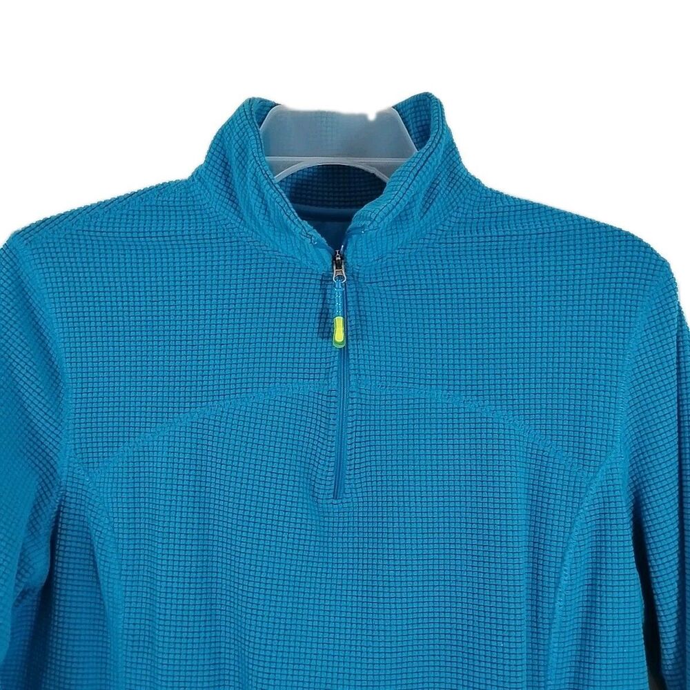 Tangerine Womens XL  Athletic Top Sweatshirt Blue Long Sleeve 1/4 Zip Pullover